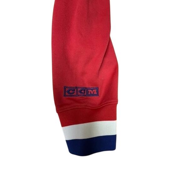 "CCM" Vintage RARE!! Montreal Canadians Zip Up Red,White & Blue Jacket SZ L MINT - Picture 10 of 12